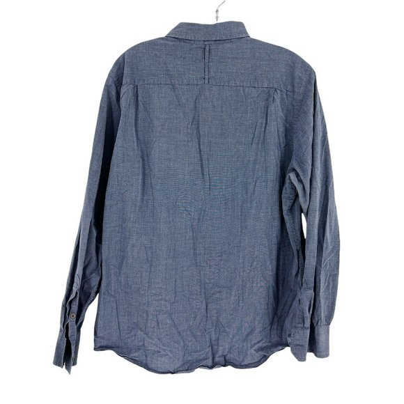 Banana Republic Shirt Men's Large Long-sleeve Button-up Blue Cotton Casu… - Picture 2 of 6